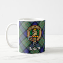 Clan MacLaren Crest over Tartan Coffee Mug