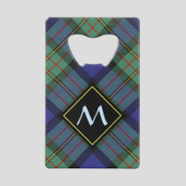 Clan MacLaren Crest over Tartan Credit Card Bottle Opener