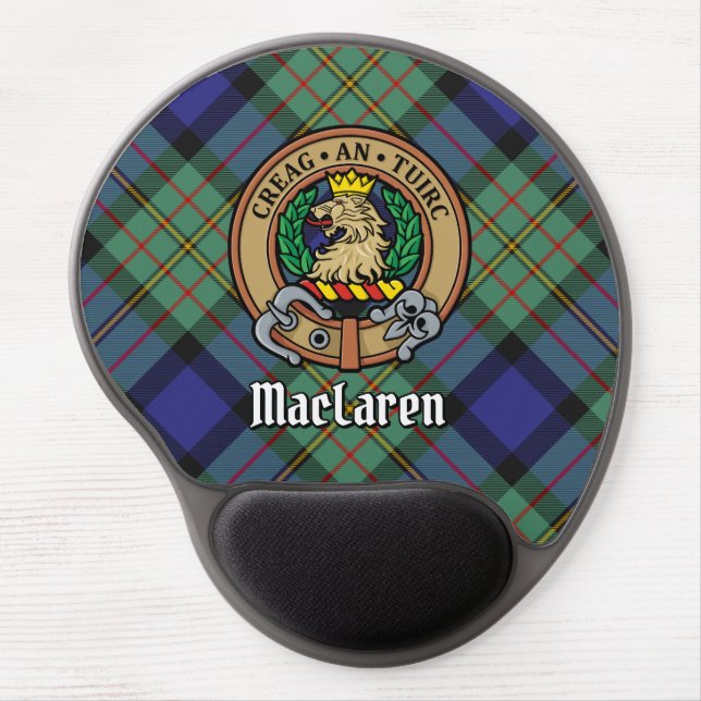 Clan MacLaren Crest over Tartan Gel Mouse Pad (Front)