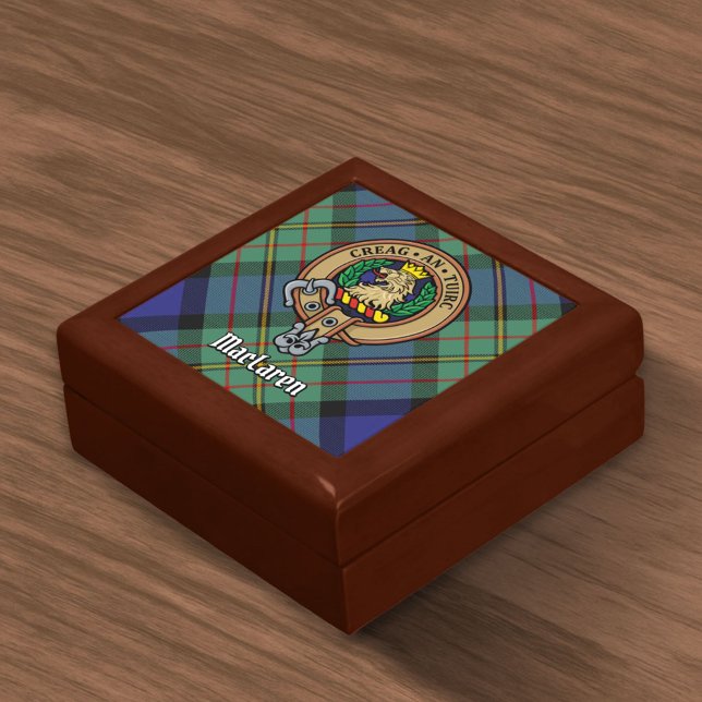 Clan MacLaren Crest over Tartan Gift Box (Creator Uploaded)