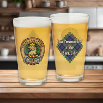 Clan MacLaren Crest over Tartan Glass