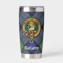 Clan MacLaren Crest over Tartan Insulated Tumbler