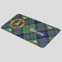 Clan MacLaren Crest over Tartan License Plate