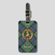 Clan MacLaren Crest over Tartan Luggage Tag