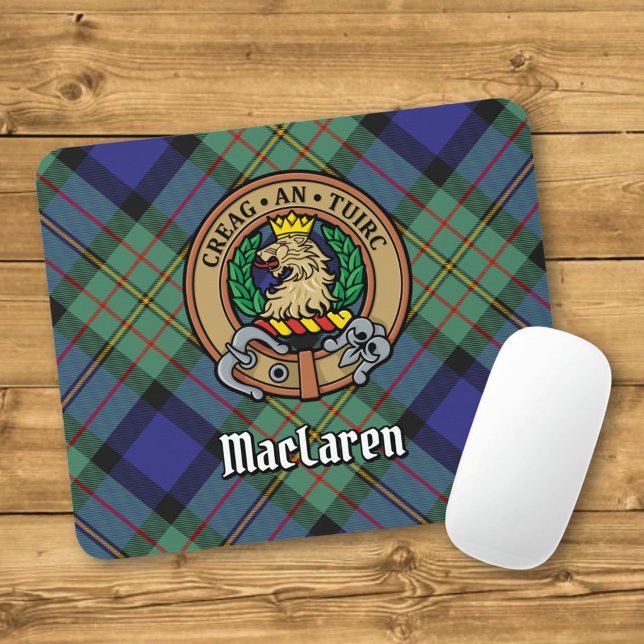 Clan MacLaren Crest over Tartan Mouse Pad (Creator Uploaded)