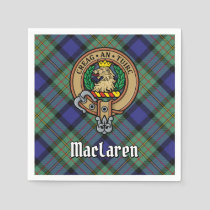 Clan MacLaren Crest over Tartan Napkins