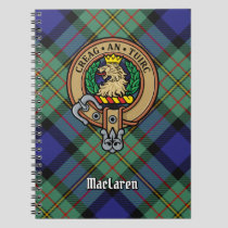 Clan MacLaren Crest over Tartan Notebook