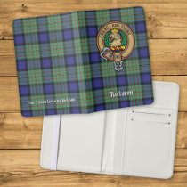 Clan MacLaren Crest over Tartan Passport Holder