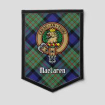 Clan MacLaren Crest over Tartan Pennant