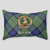 Clan MacLaren Crest over Tartan Pet Bed
