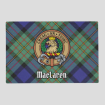 Clan MacLaren Crest over Tartan Placemat