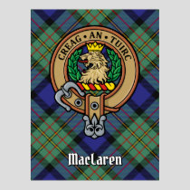 Clan MacLaren Crest over Tartan Poster