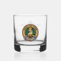 Clan MacLaren Crest over Tartan Whiskey Glass