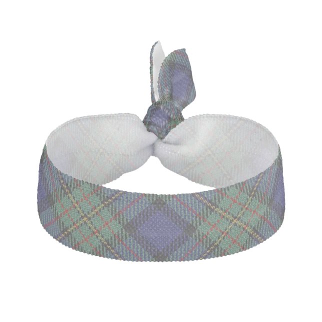 Clan MacLaren Scottish Accents Green Blue Tartan Elastic Hair Tie (Front)