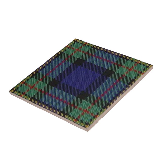 Clan MacLaren Scottish Expressions Tartan Ceramic Tile (Side)