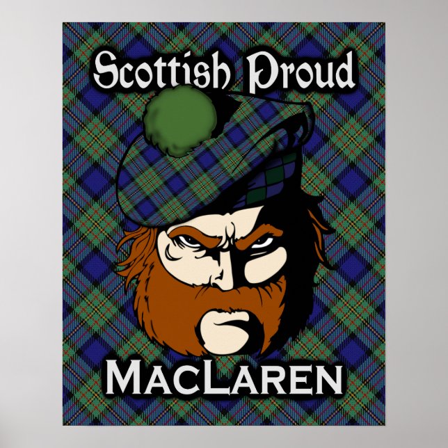 Clan MacLaren Scottish Tartan Poster (Front)
