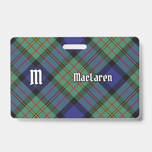 Clan MacLaren Tartan Badge (Front)