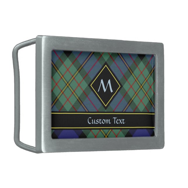 Clan MacLaren Tartan Belt Buckle (Front Left)