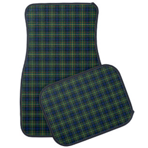 Clan MacLaren Tartan Blue, Green, and Yellow Plaid Car Mat