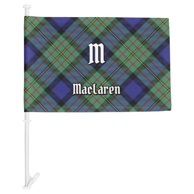 Clan MacLaren Tartan Car Flag (Front)