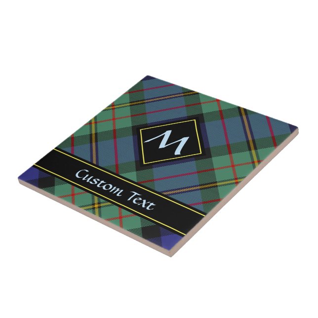 Clan MacLaren Tartan Ceramic Tile (Side)