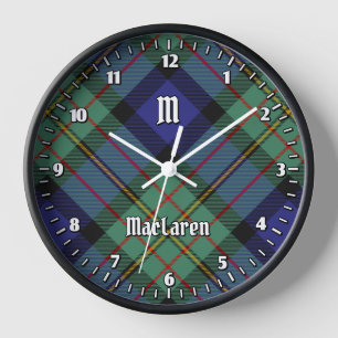 Clan MacLaren Tartan Clock