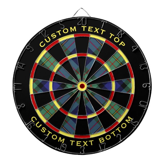 Clan MacLaren Tartan Dart Board (Front)