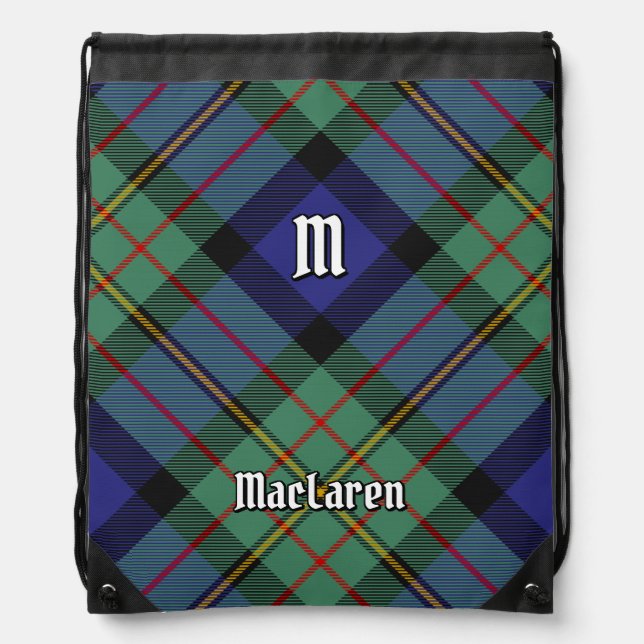 Clan MacLaren Tartan Drawstring Bag (Front)