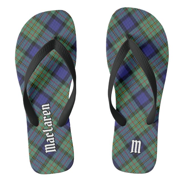 Clan MacLaren Tartan Flip Flops (Footbed)
