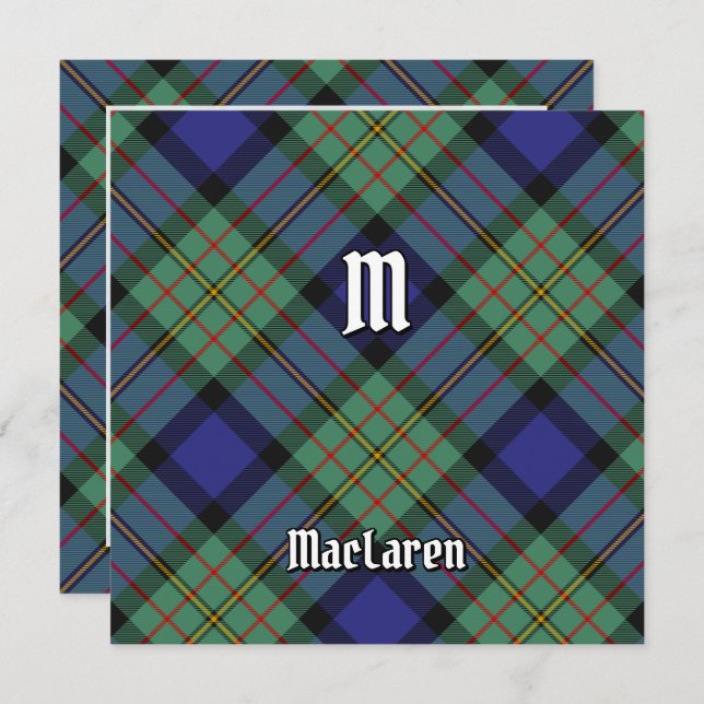 Clan MacLaren Tartan Invitation (Front/Back)