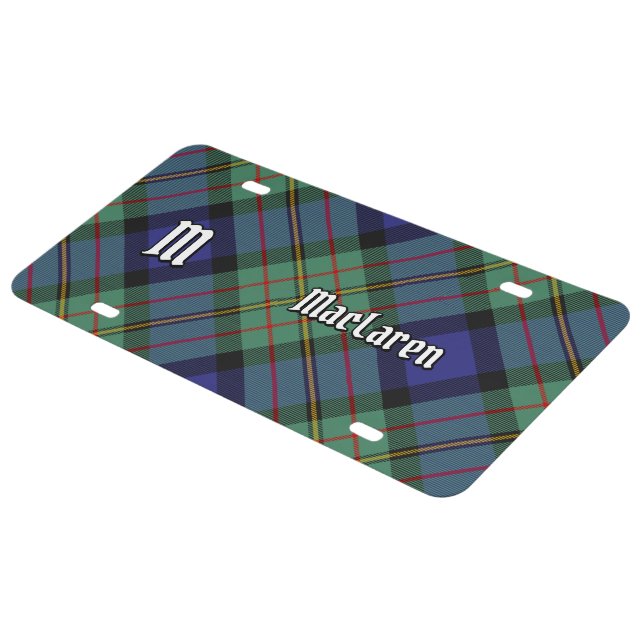 Clan MacLaren Tartan License Plate (Side)
