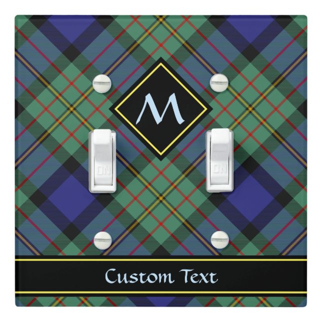 Clan MacLaren Tartan Light Switch Cover (In Situ)