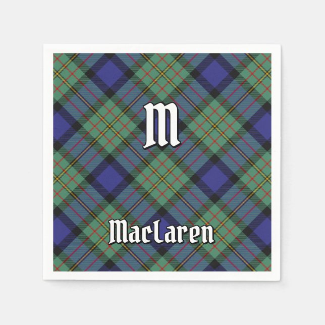 Clan MacLaren Tartan Napkins (Front)