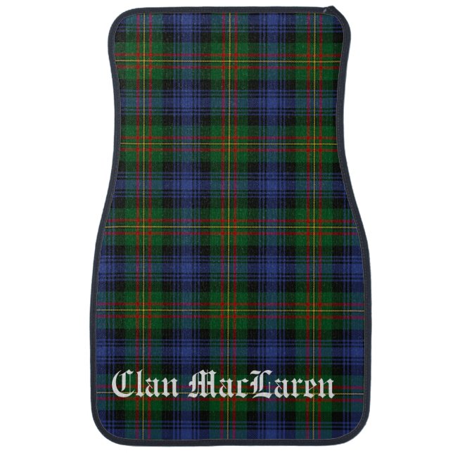 Clan MacLaren Tartan Plaid Customizable Car Floor Mat (Front)