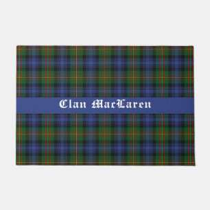 Clan MacLaren Tartan Plaid Customizable Doormat