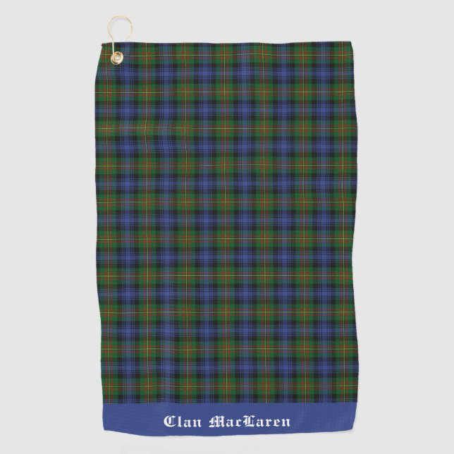 Clan MacLaren Tartan Plaid  Customizable  Golf Towel (Front)
