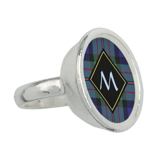 Clan MacLaren Tartan Ring (Side)