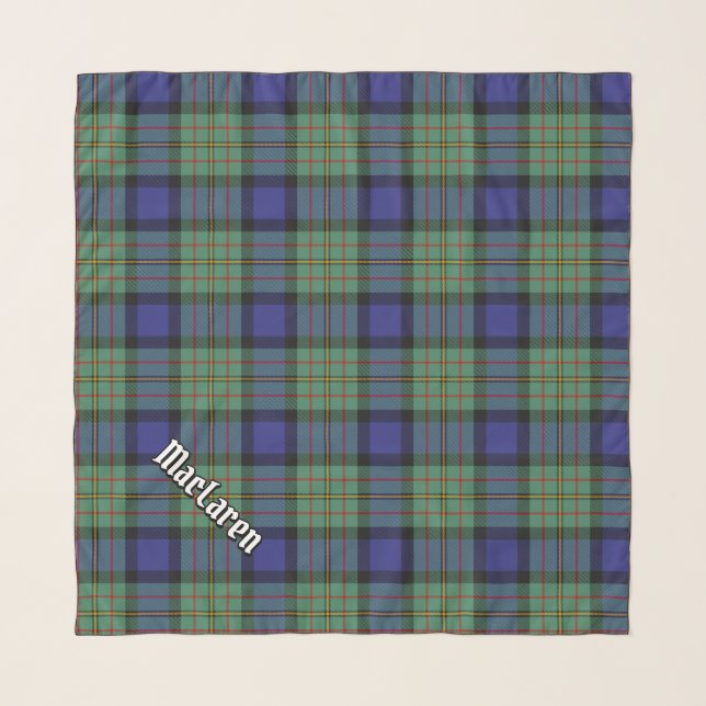 Clan MacLaren Tartan Scarf (Front (Horizontal))