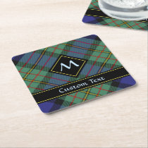 Clan MacLaren Tartan Square Paper Coaster