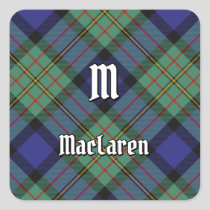 Clan MacLaren Tartan Square Sticker