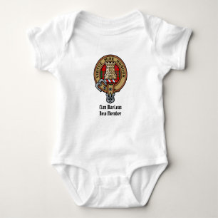 Clan MacLean Crest over Tartan Baby Bodysuit