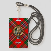 Clan MacLean Crest over Tartan Badge