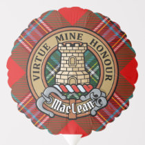 Clan MacLean Crest over Tartan Balloon