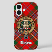Clan MacLean Crest over Tartan iPhone 16 Case