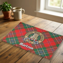 Clan MacLean Crest over Tartan Cloth Placemat
