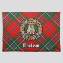 Clan MacLean Crest over Tartan Cloth Placemat
