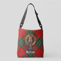 Clan MacLean Crest over Tartan Crossbody Bag