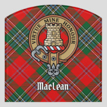Clan MacLean Crest over Tartan Door Sign
