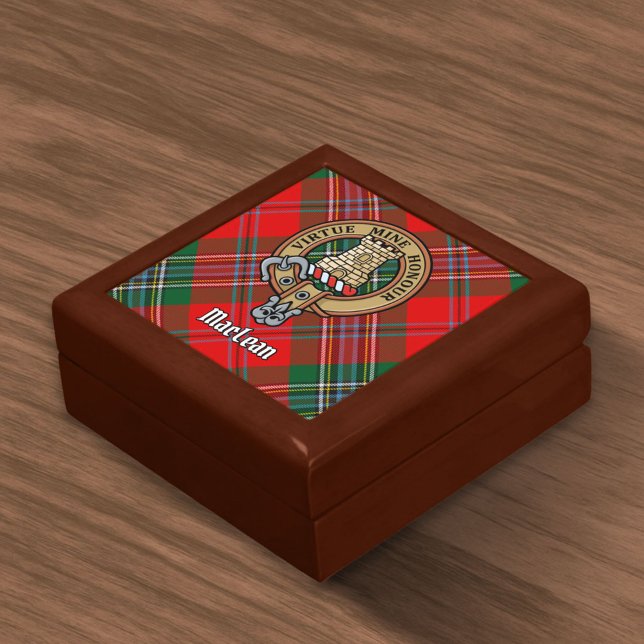 Clan MacLean Crest over Tartan Gift Box (Creator Uploaded)