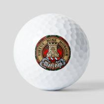 Clan MacLean Crest over Tartan Golf Balls